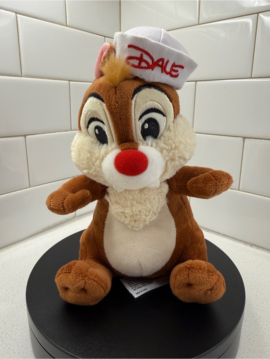 Disney Other - Disney Brown and Cream Dale Plush Chipmunk with Red Nose and White Sailor Hat